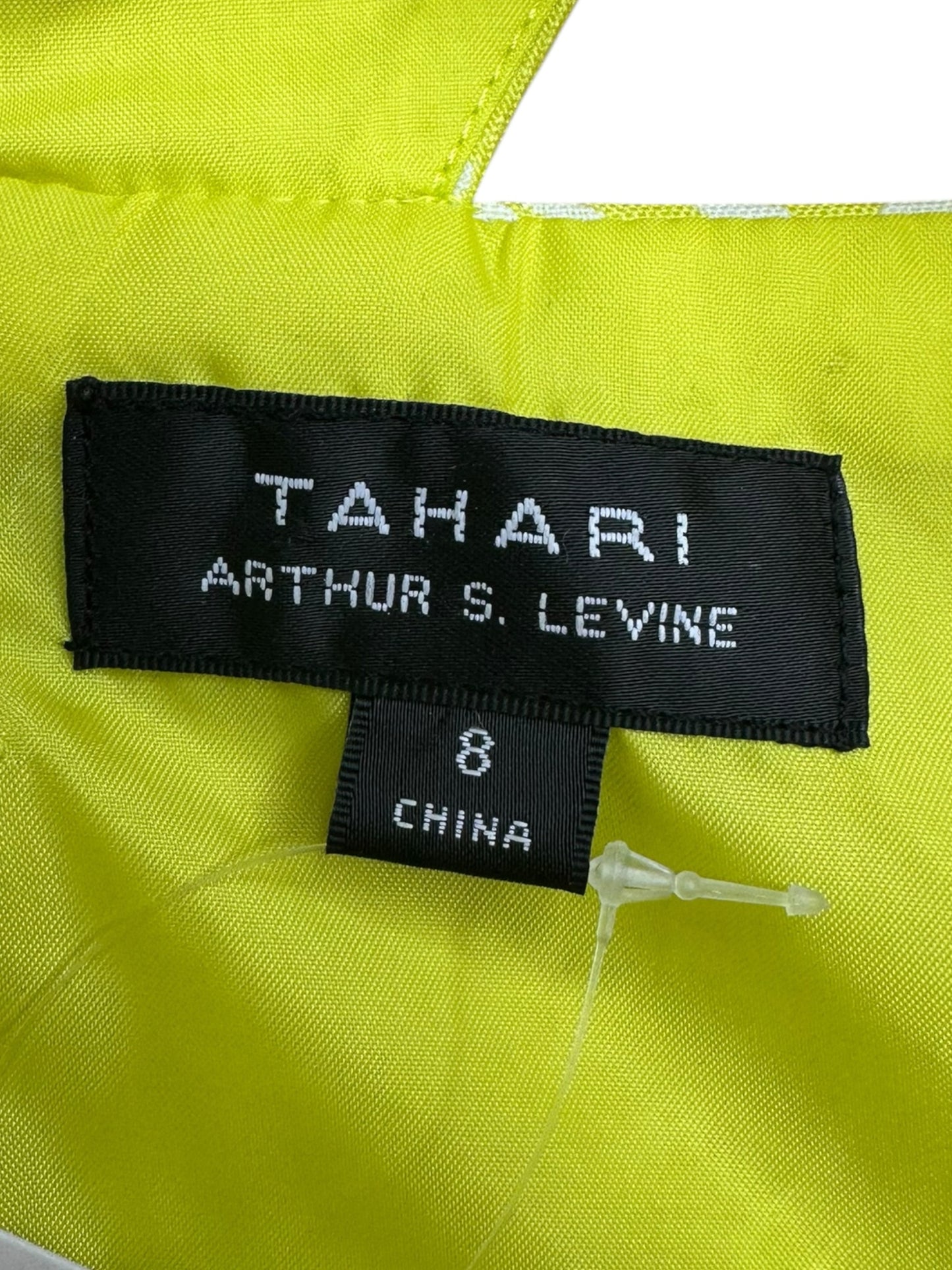 TAHARI Yellow Cocktail Dress Size M