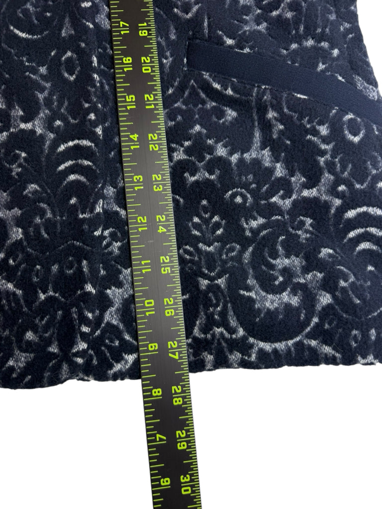 Cabi Navy Paisley Jacquard Blazer Size 6