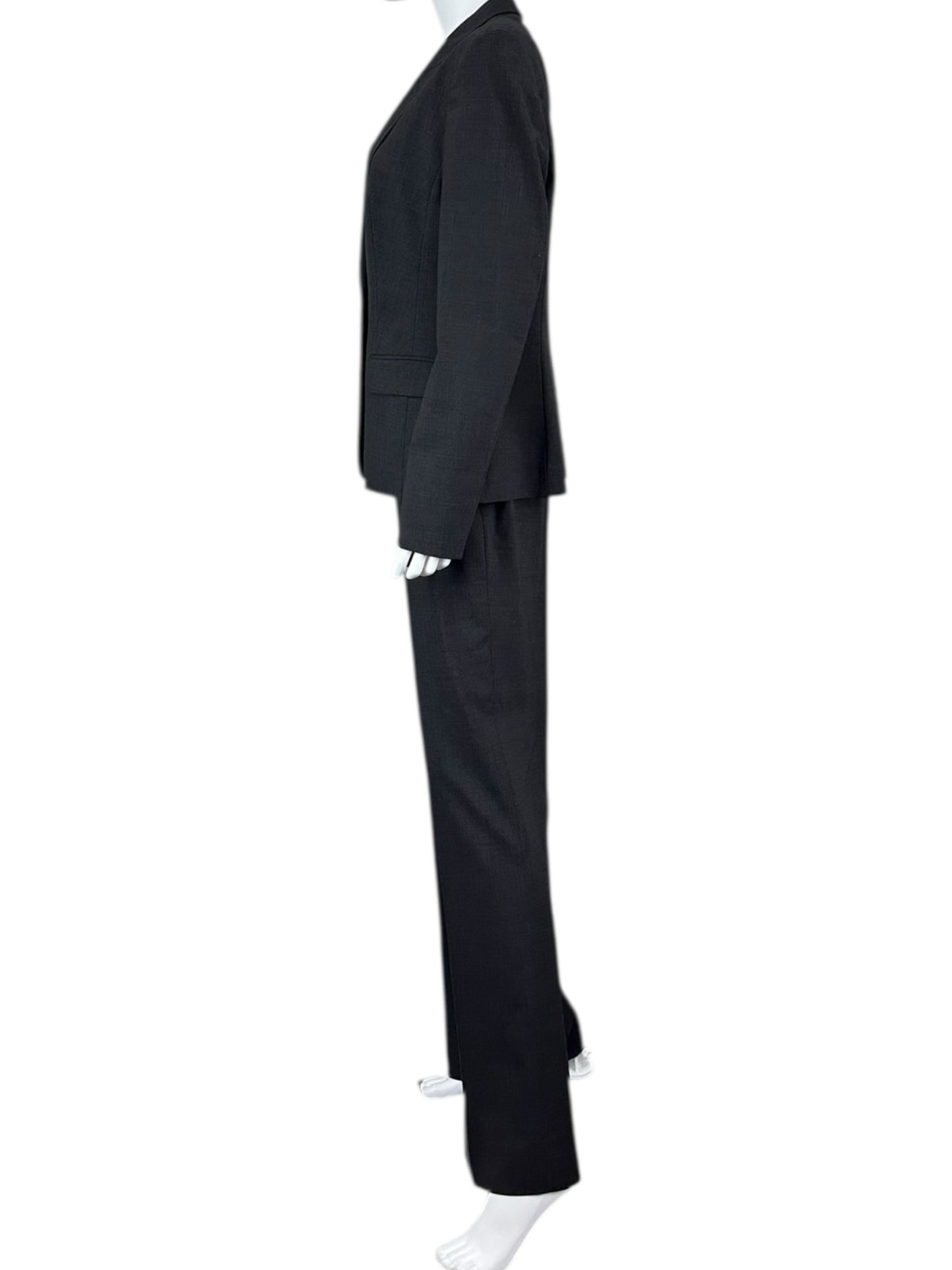 BOSS Gray Virgin Wool Pant Suit Size 10