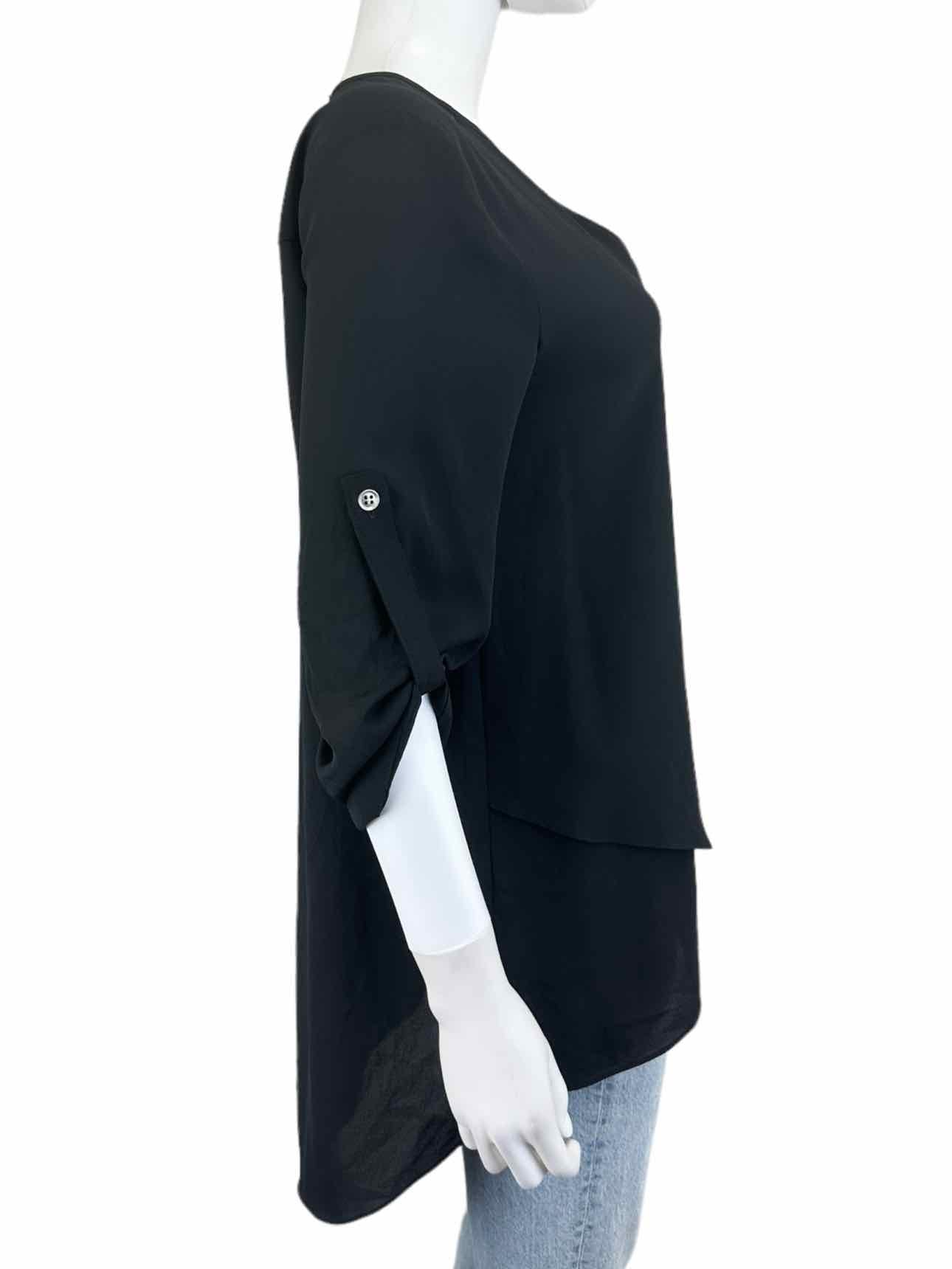 Karen Kane NWT Black Split Neck Blouse Size S