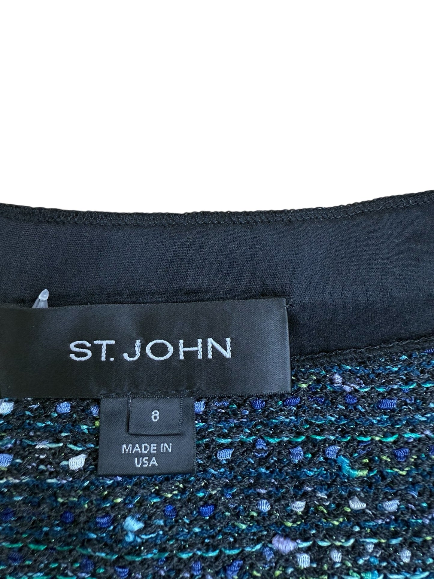 St John Blue Tweed Jackt Size 8