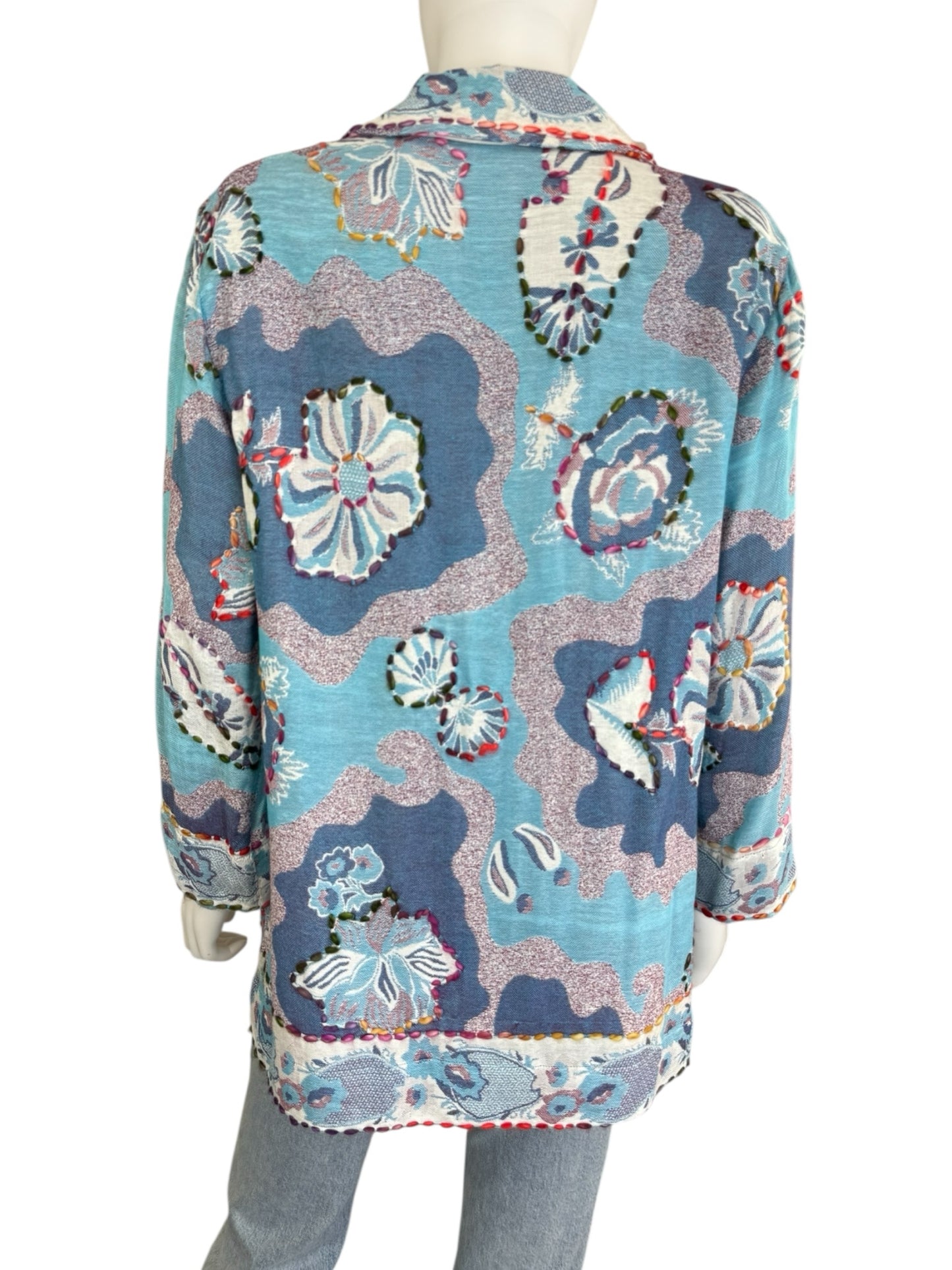 JOHN MARK NWT Jacquard Embroidered Jacket Size S