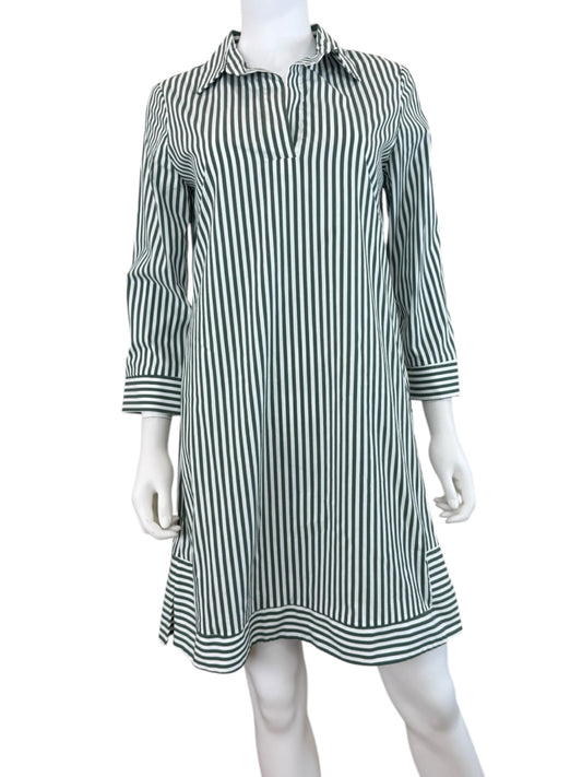 JUDE CONNALLY NWT Green Striped Eden Shirt Dress Size S