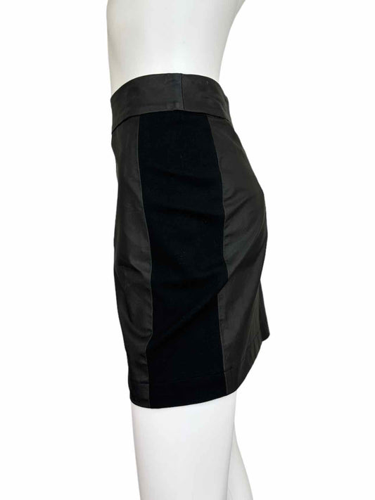 PAIGE Black Vegan Leather Skirt Size S