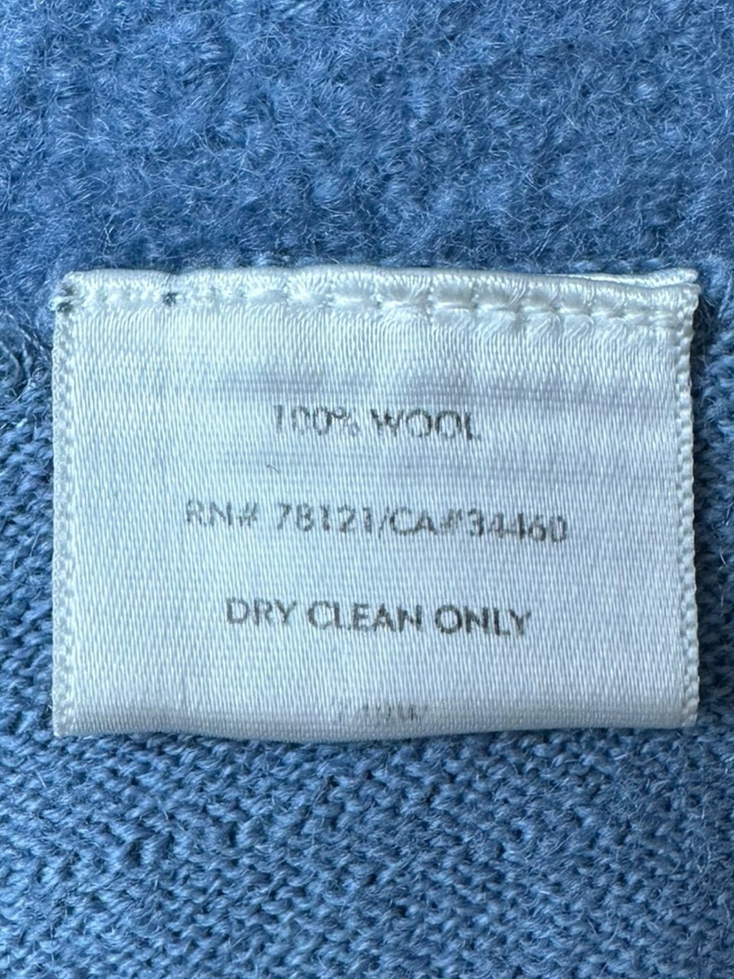 EILEEN FISHER Blue 100% Boucle Wool Jacket Size M