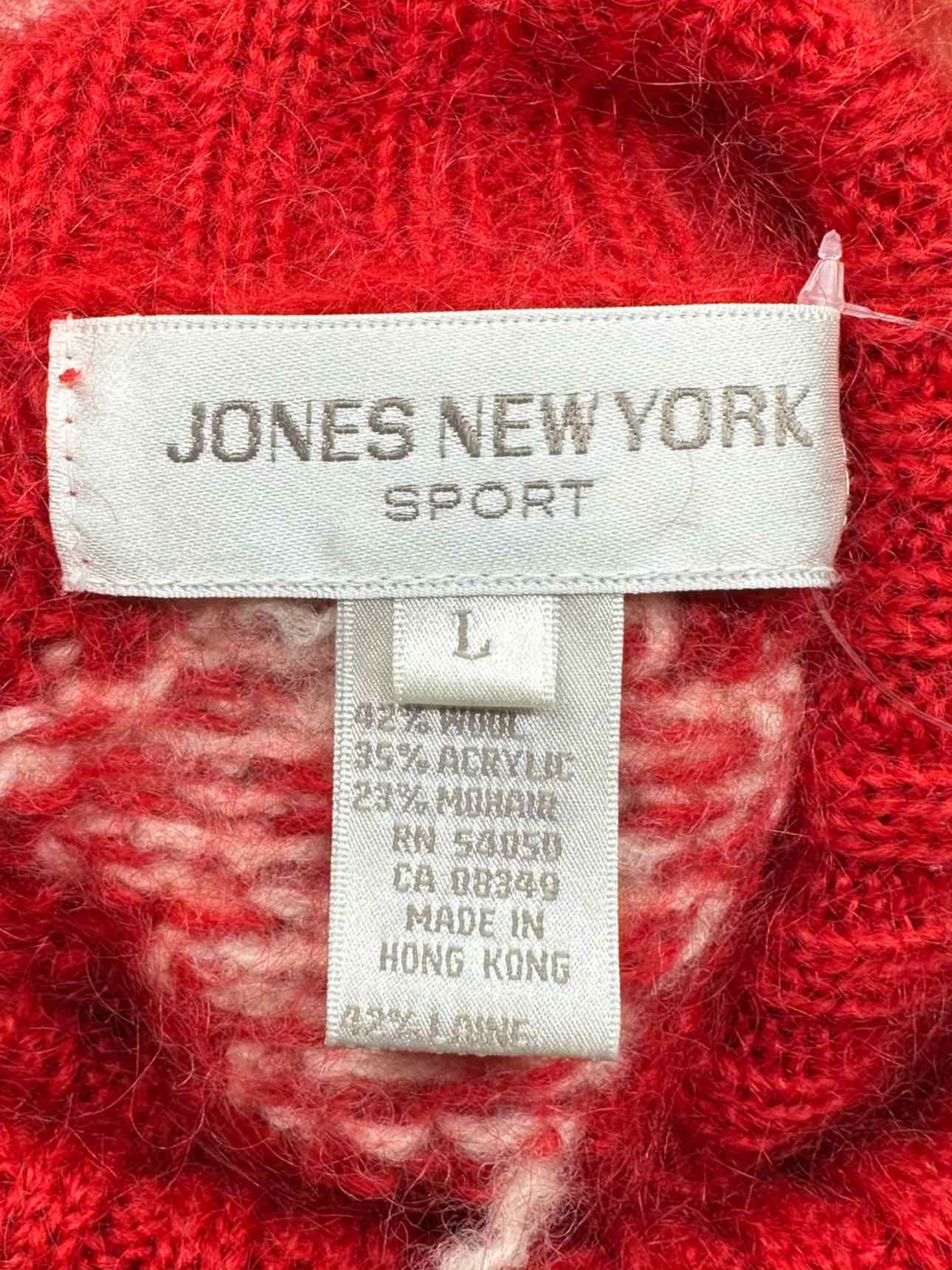 JONES NEW YORK Red Turtleneck Sweater Size L