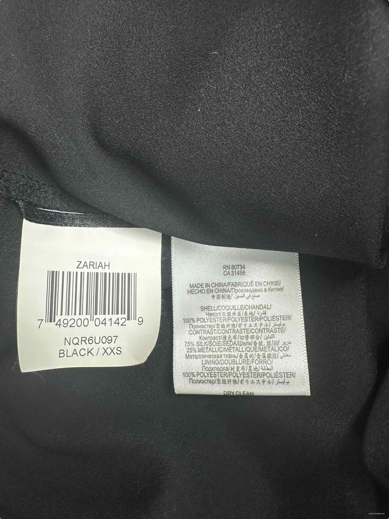 BCBGMAXAZRIA NWT Black ZARIAH Cocktail Midi Dress Size XXS