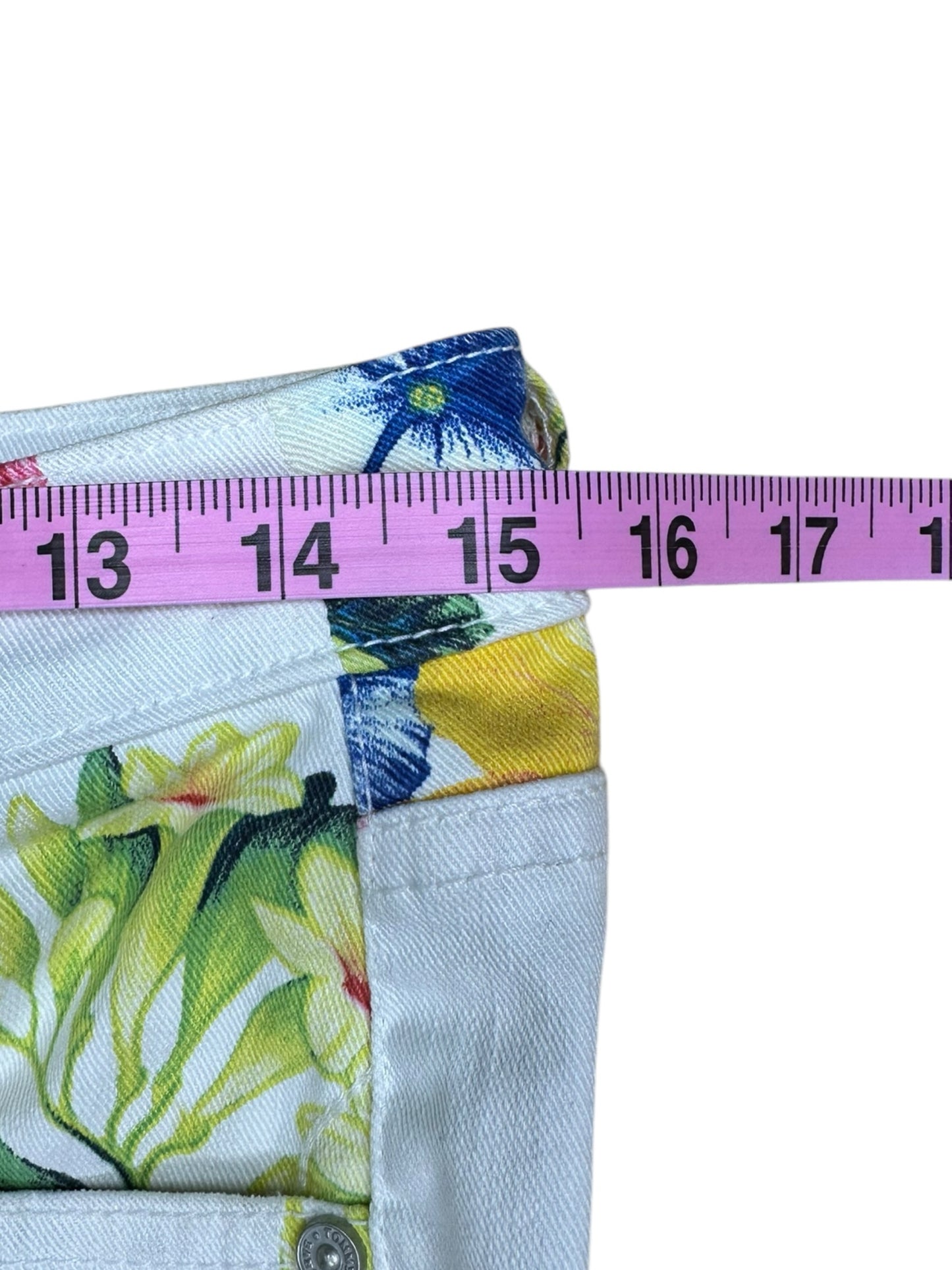 Tommy Bahama Floral Cropped Jeans Size 4