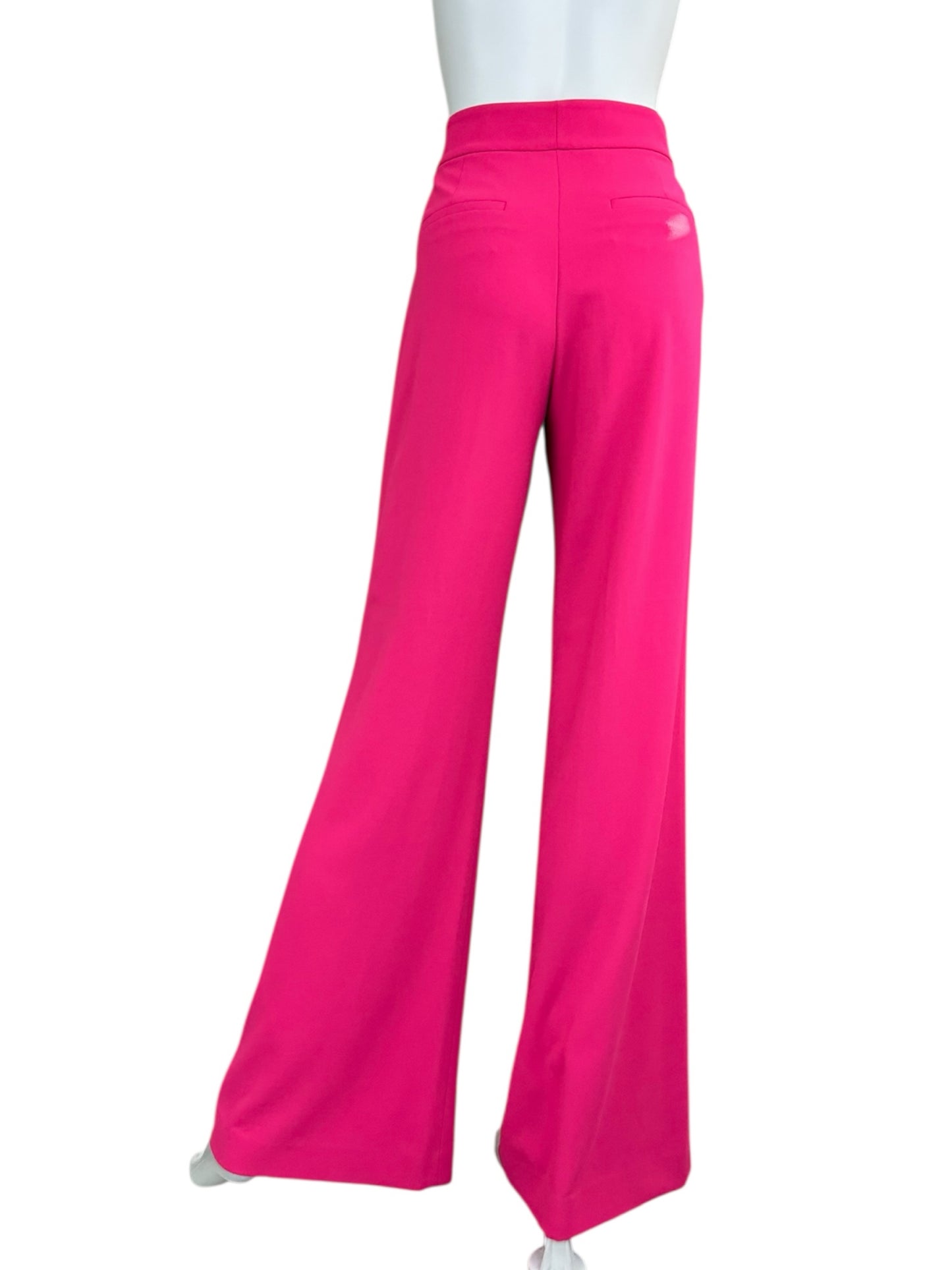 alice & olivia Hot Pink Dylan High Waisted Leg Pants Size 6