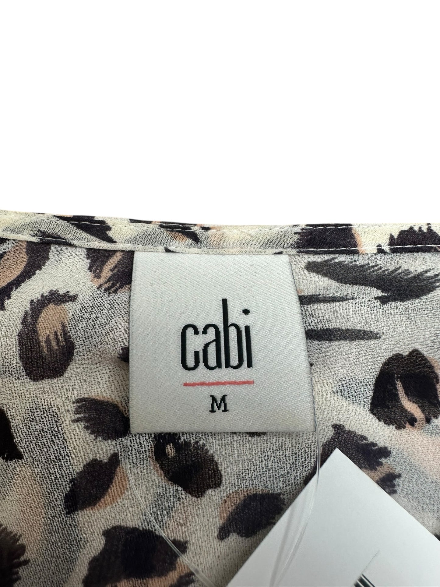 Cabi Glamour Leopard Print Blouse Size M