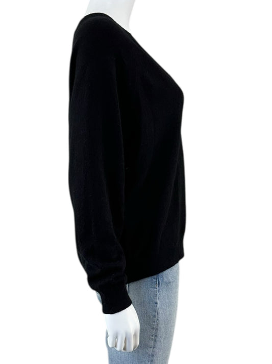 MINNIE ROSE NWT Black 100% Cashmere Sweater Size XL