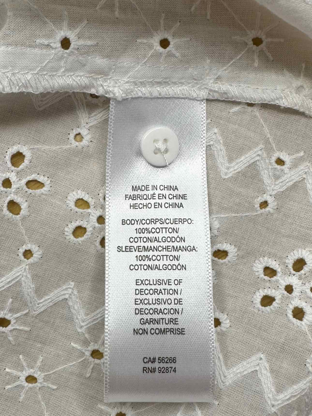 Splendid Size White Eyelet Button Down Size XL