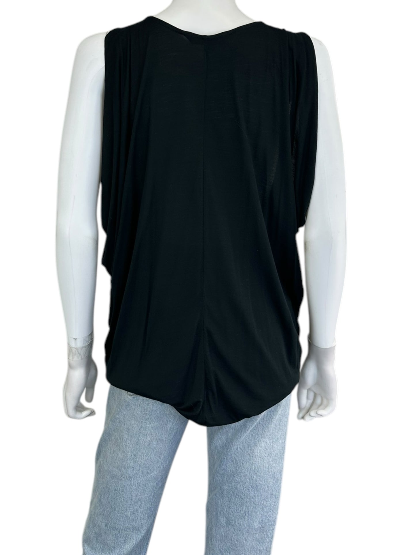 BCBGMAXAZRIA Black Sleeveless Blouse Size S