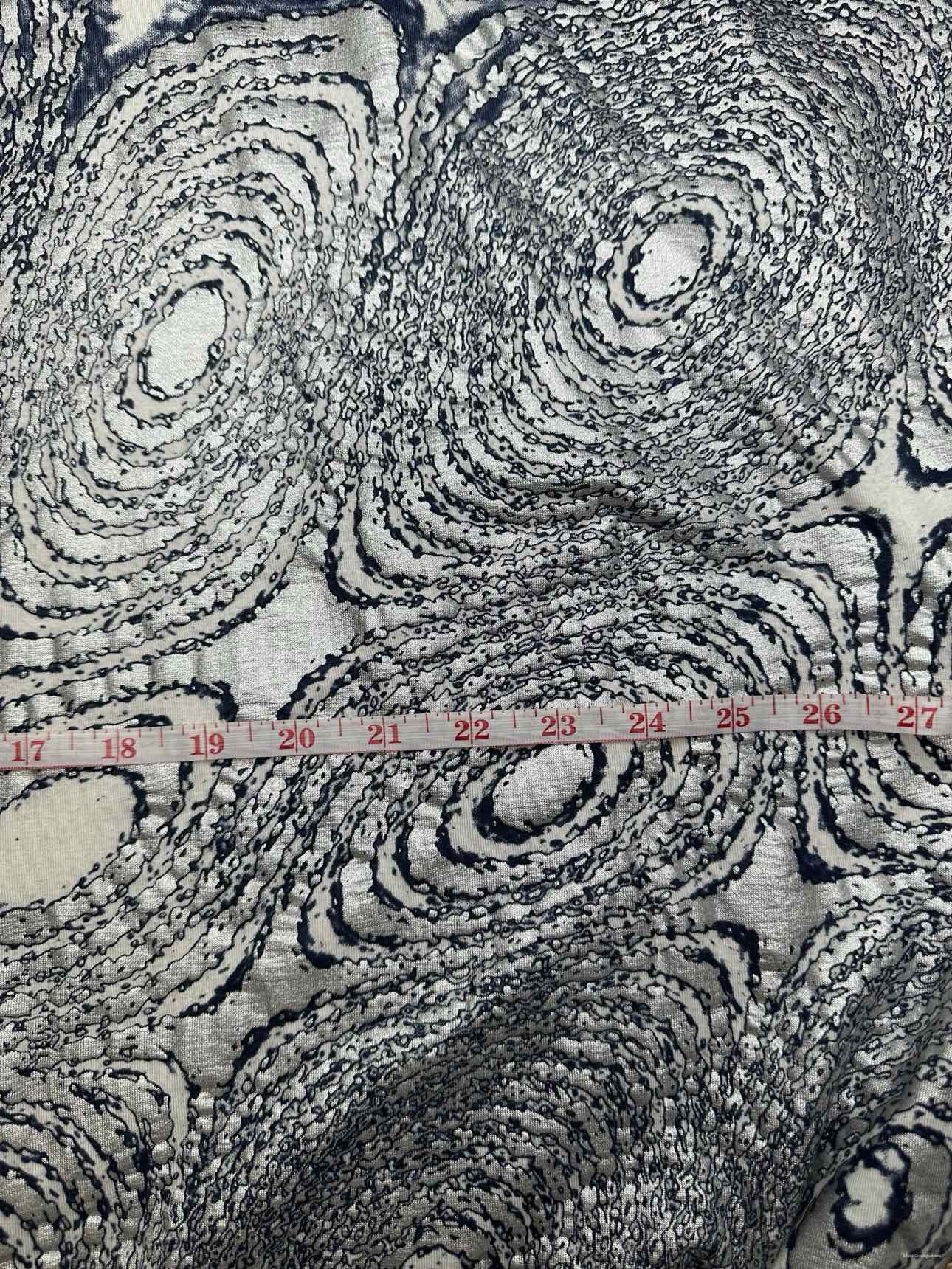 bryn walker Blue Metallic Print Tunic Size M