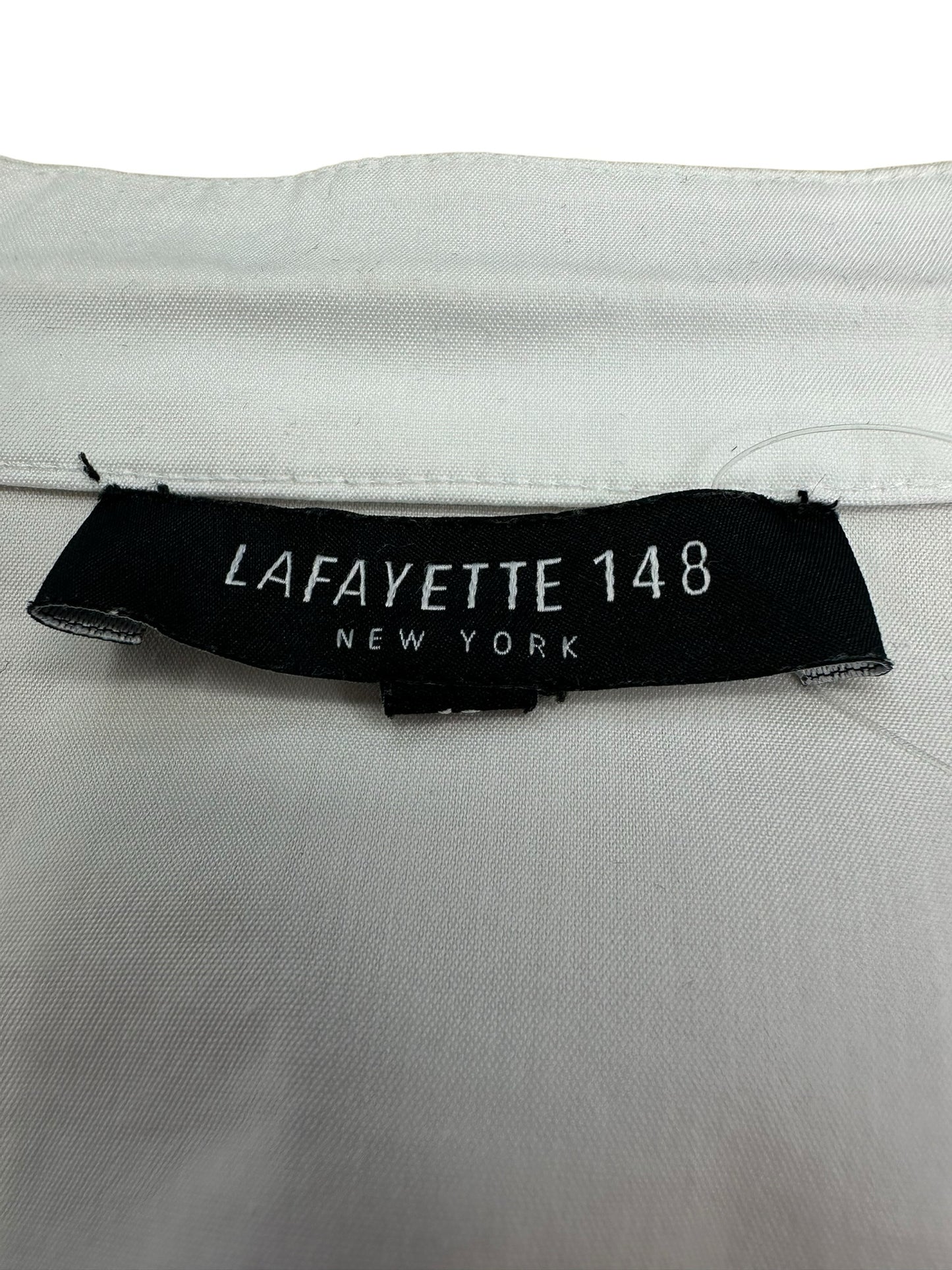 LAFAYETTE 148 NEW YORK White Poplin Top Size 12