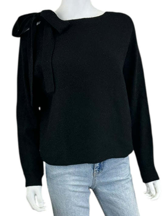 WHITE + WARREN Black 100% Cashmere Sweater Size S