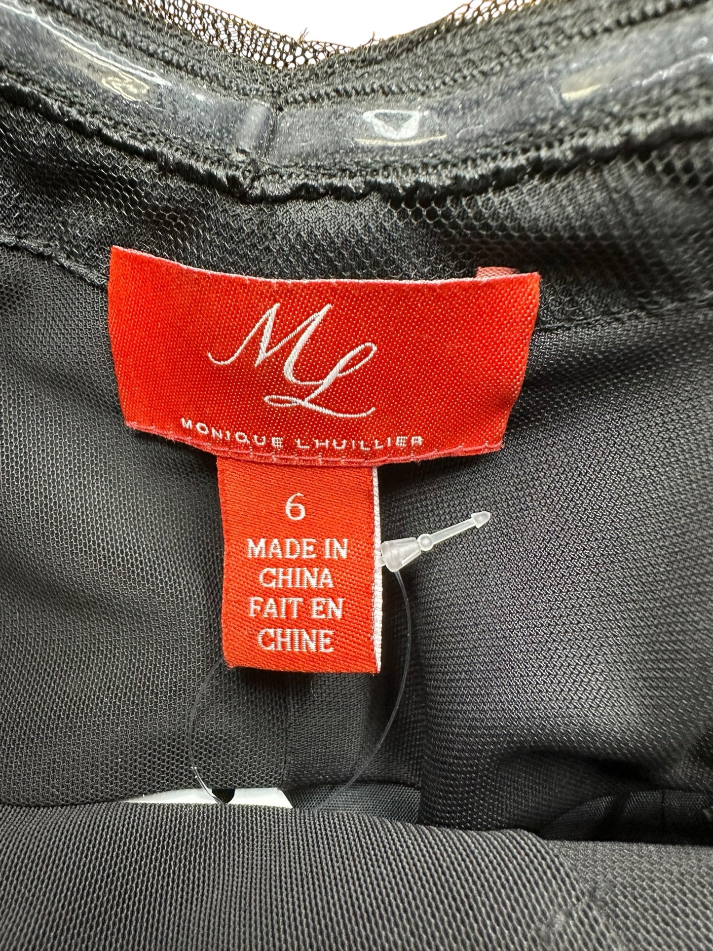 Monique Lhuillier Black Cocktail Dress Size 6