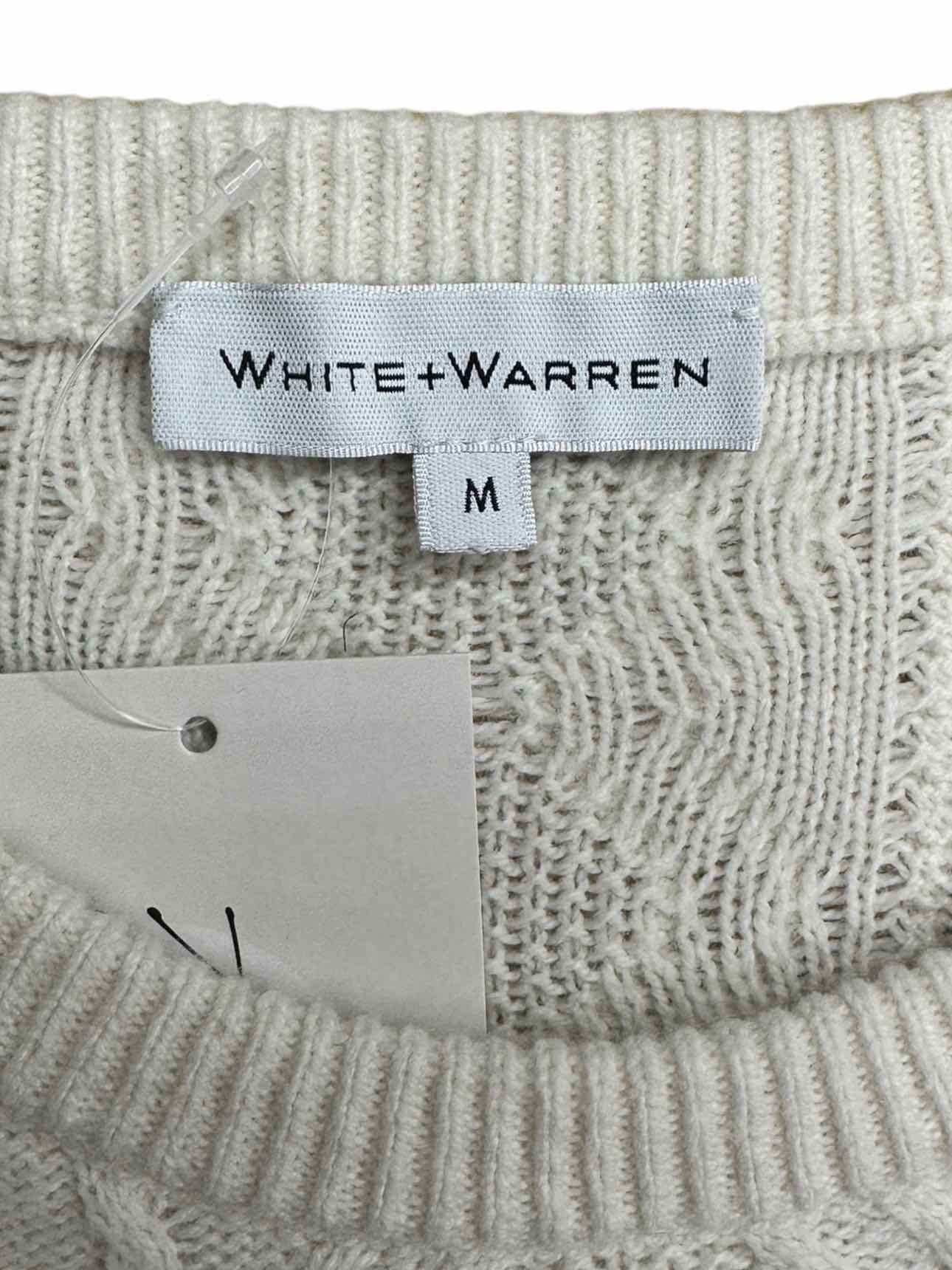 WHITE + WARREN Merino Wool Blend Sweater Size M
