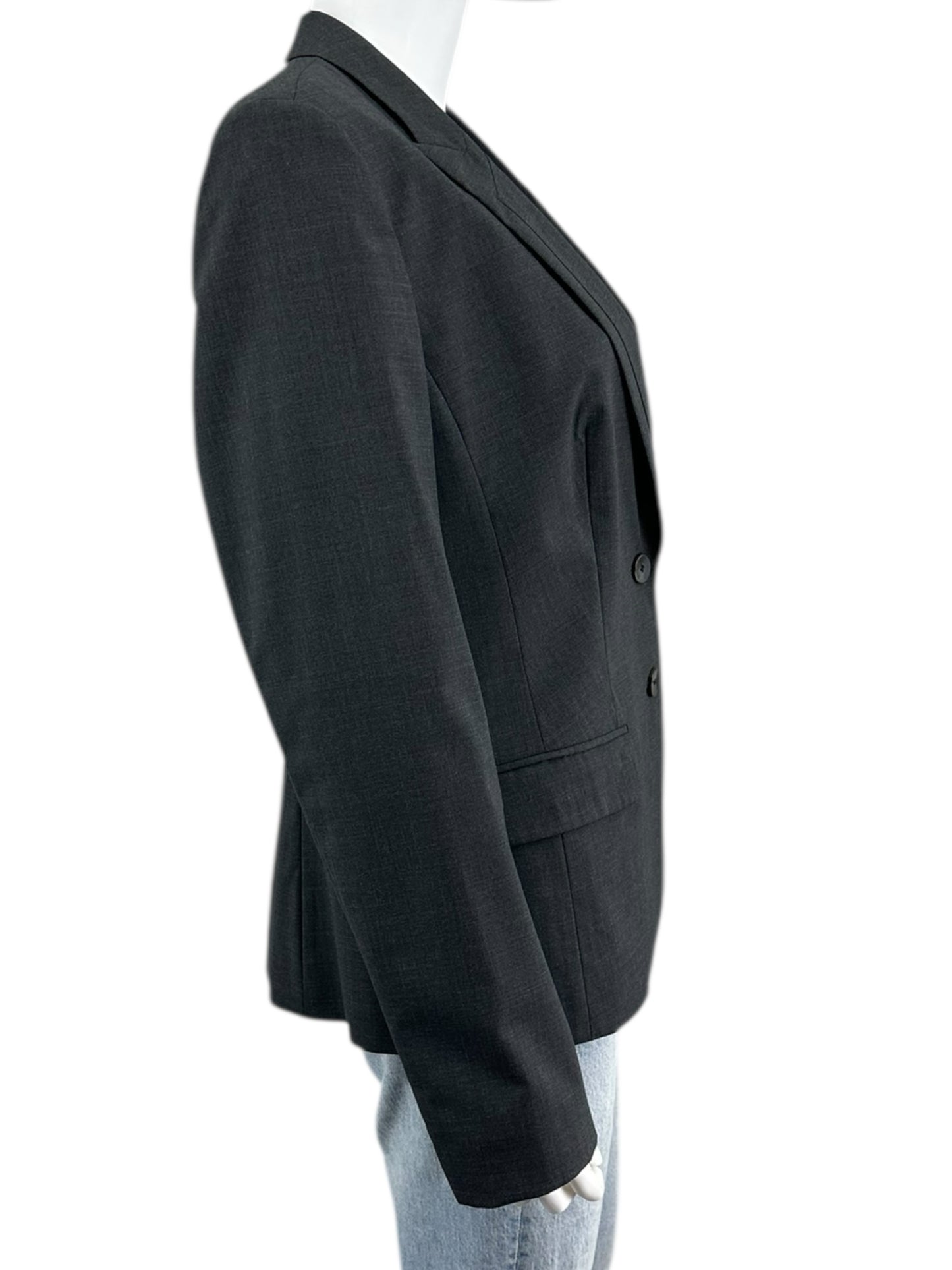 BOSS Gray Virgin Wool Pant Suit Size 10