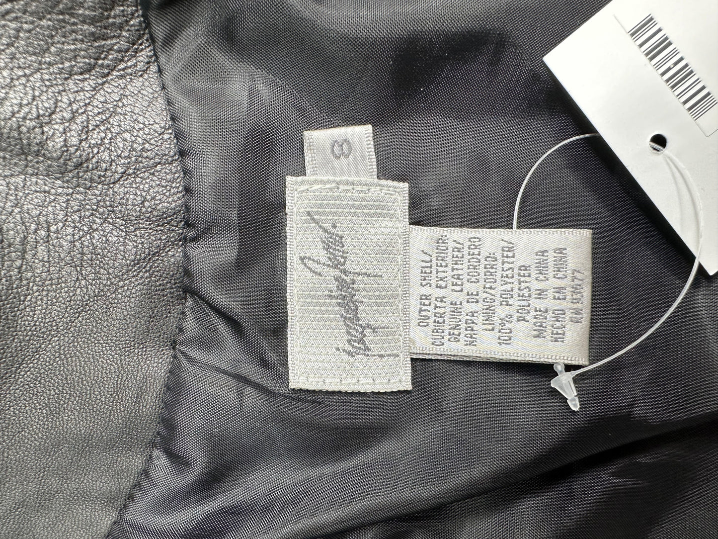 Vintage Jacqueline Ferrer Black Leather Vest Size 8