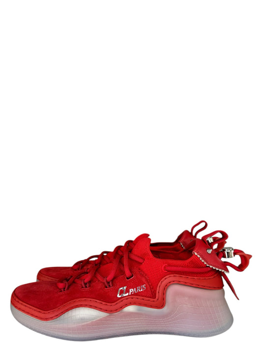 Christian Louboutin Red Arpoador Suede Sneakers Size 37