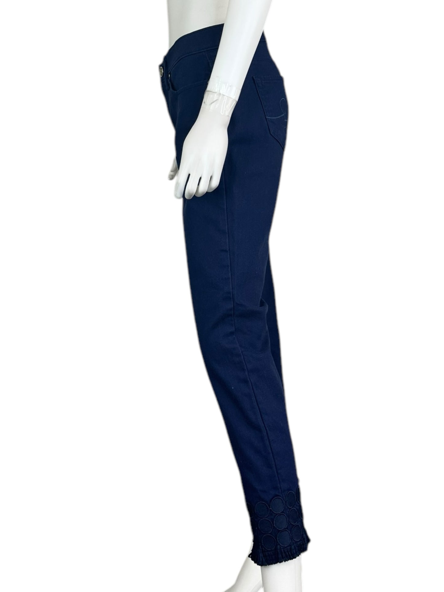 Lilly Pulitzer Navy Eyelet Trim Jeans Size 8
