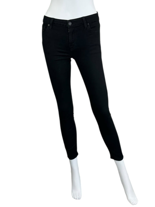 7 For All Mankind Black Skinny Jeans Size 25