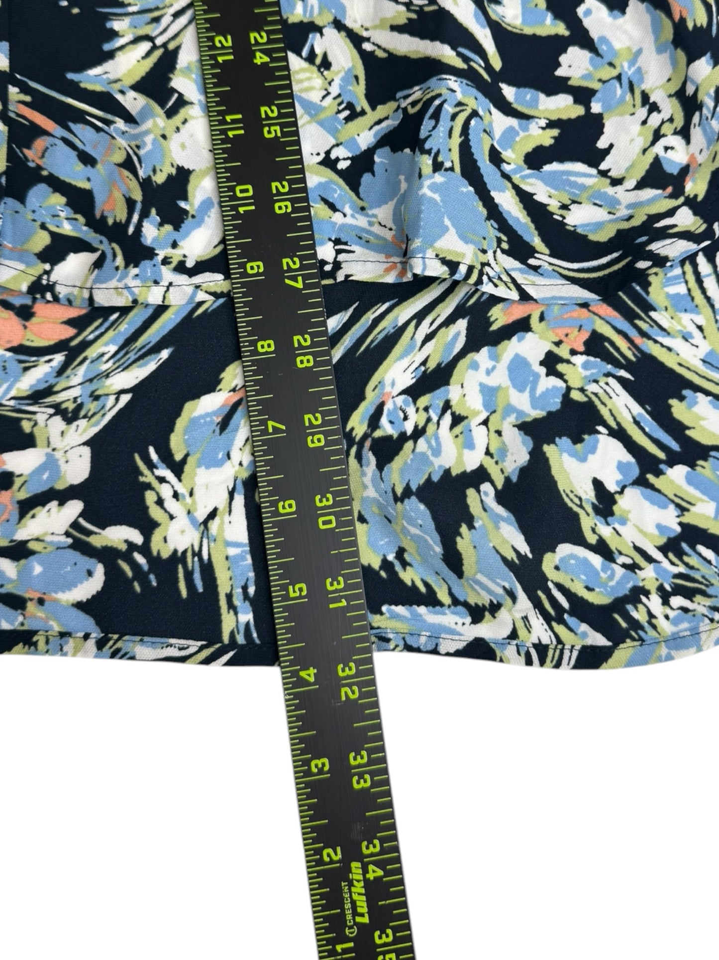 Reiss Blue Paisley Print Button-Down Shirt Size 8