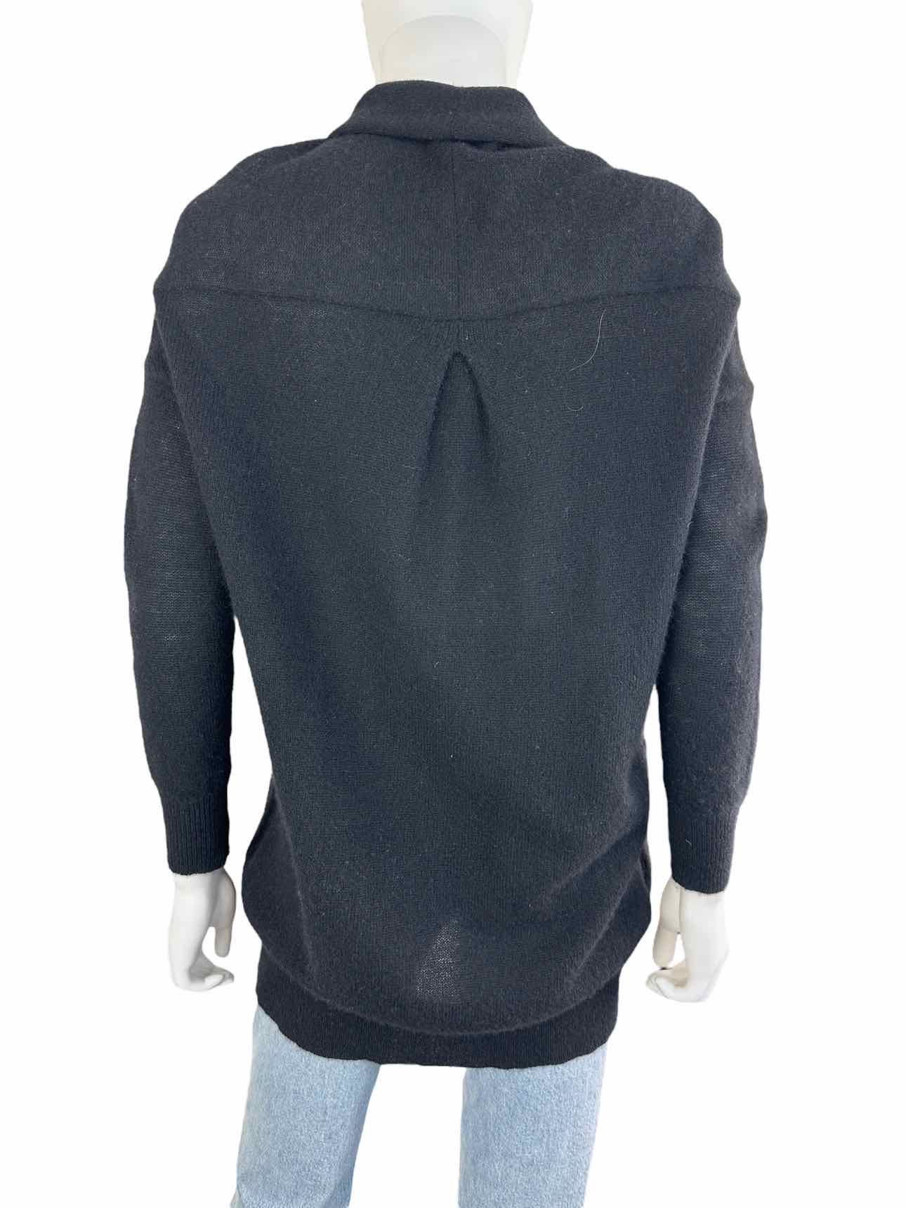 WHITE + WARREN Black Cashmere Cardigan Size S