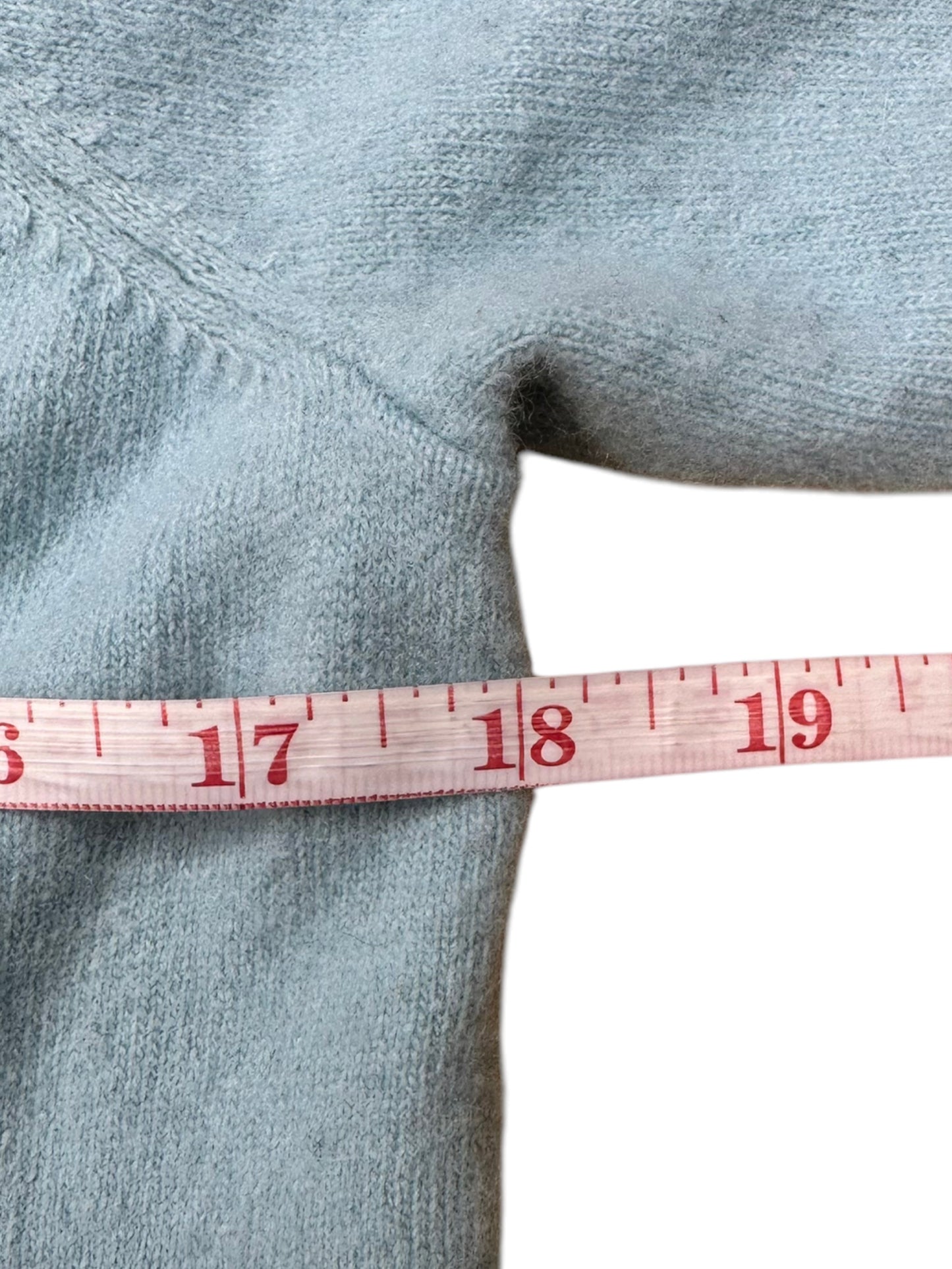 Talbots Blue Lambswool & Angora Sweater Cardigan Size S