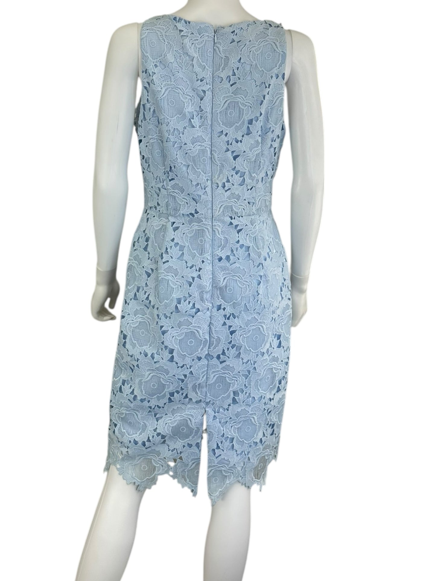 Katherine Kelly Blue Floral Eyelet Dress Size 8