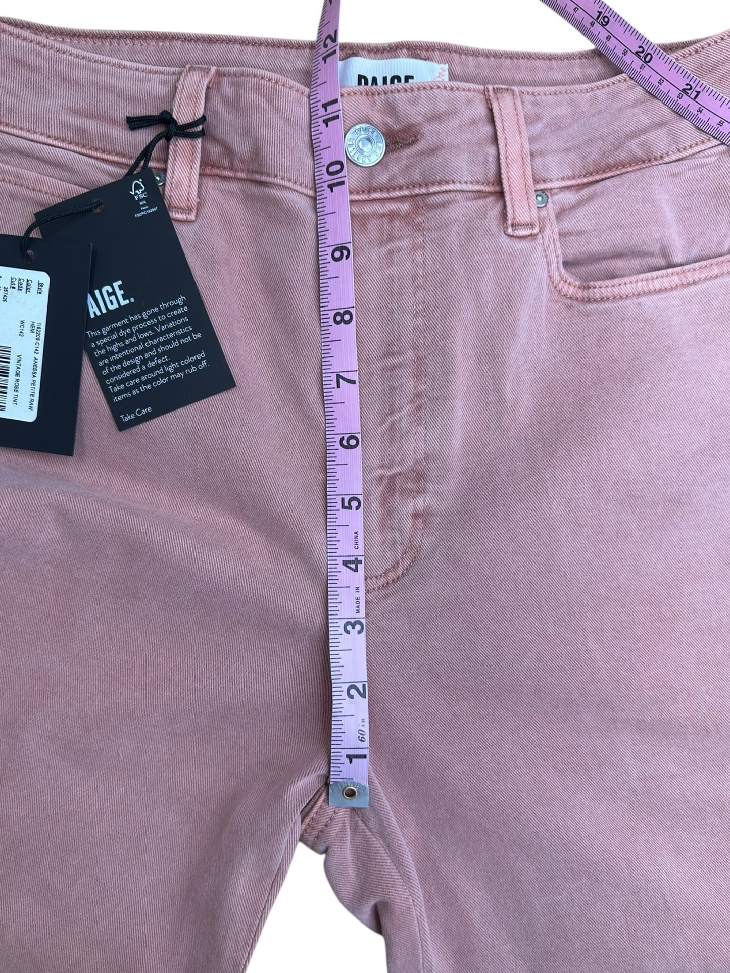 PAIGE NWT Cropped Anessa Jeans Size 28