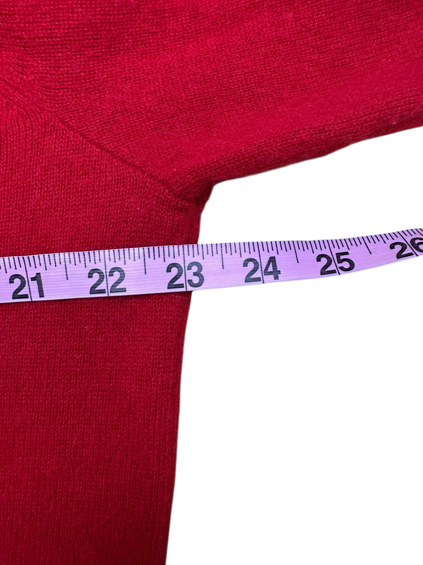 minnie rose Red 100% Cashmere Cold Shoulder Sweater Size S