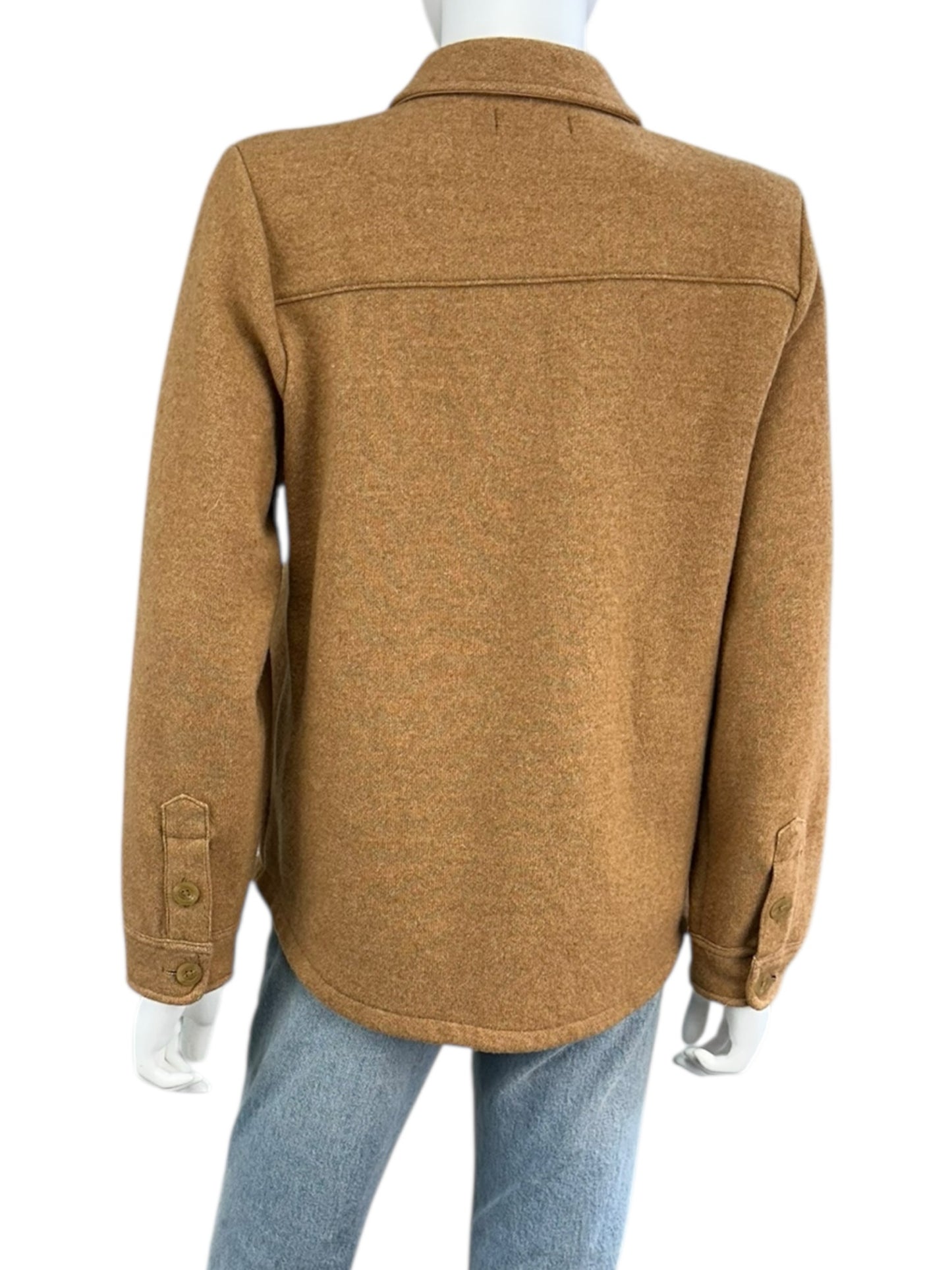 J. Crew Tan Wool Flannel Button-Down Size XS