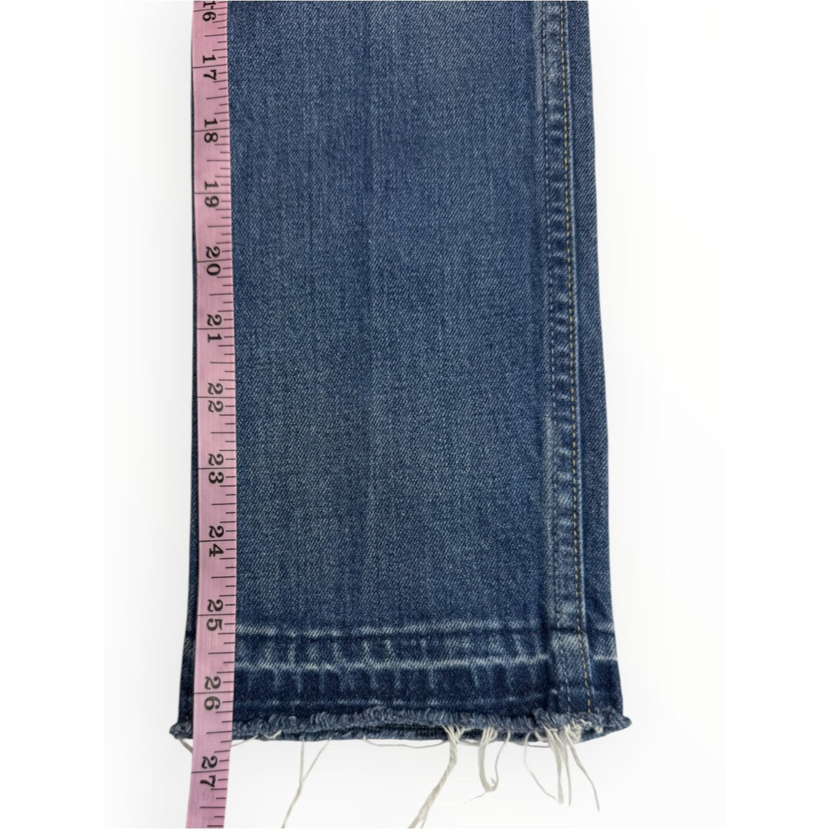 AMO "Babe" High Rise Cropped Slim Straight Jeans Size 25