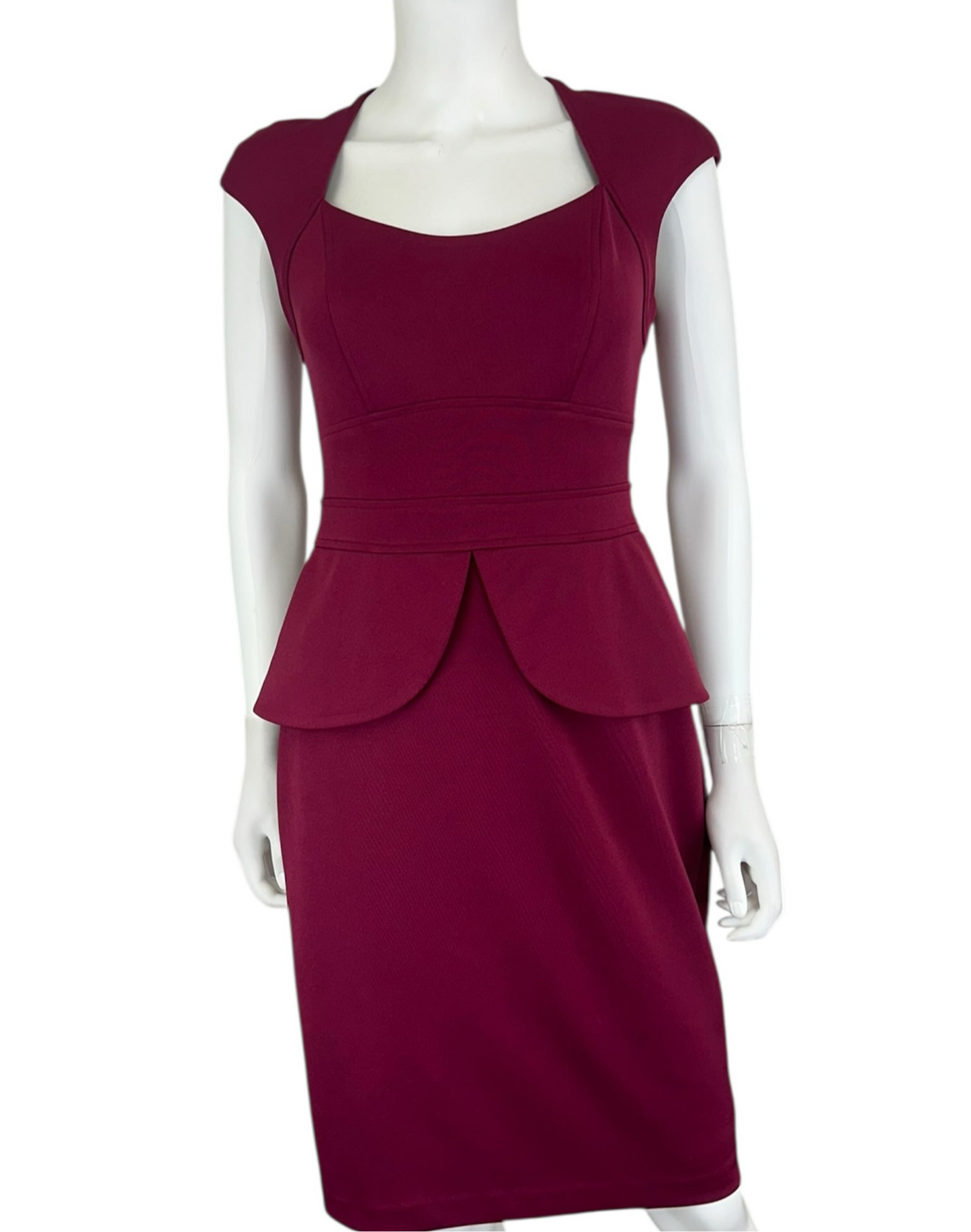 Maggy London Merlot Midi Dress Size 6