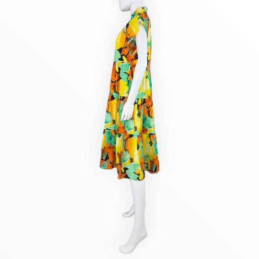 Colorful Pinch Women's Tiered Midi Dress Size S
