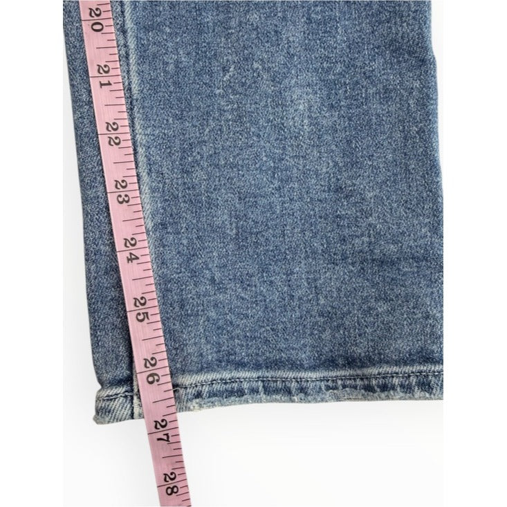 PAIGE Blue Distressed Amber Fit Jeans Size 27