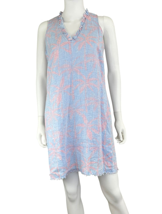 Tommy Bahama 100% Linen Palm Print Dress Size XS