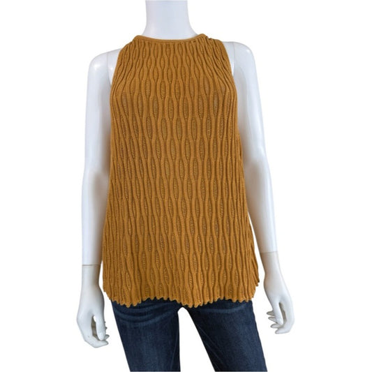 Lafayette 148 New York Yellow Honeycomb Halter Size XL