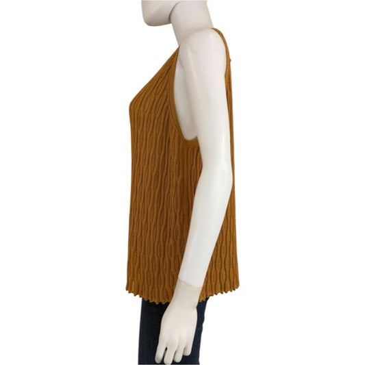 Lafayette 148 New York Yellow Honeycomb Halter Size XL