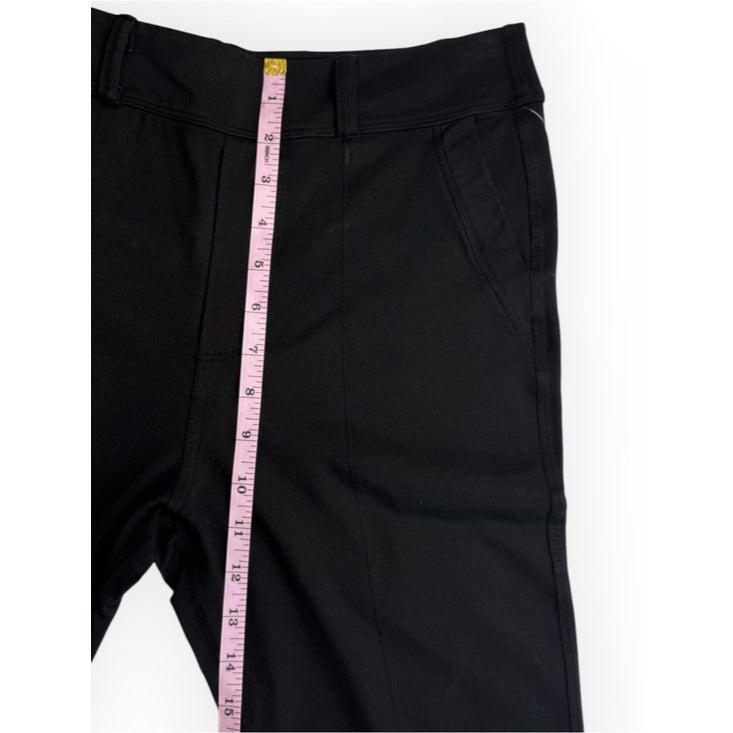 Frank & Eileen Black Pull-on Cropped Stretch Pants Size M