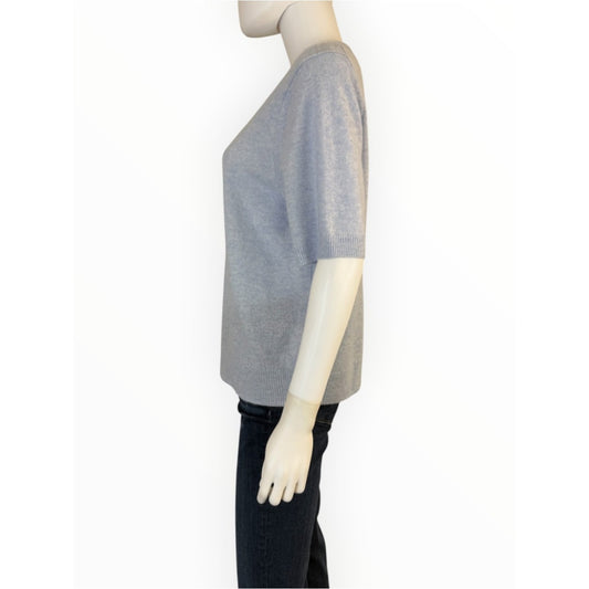 Banana Republic NWT Blue 100% Cashmere Short-Sleeve Sweater Size XL