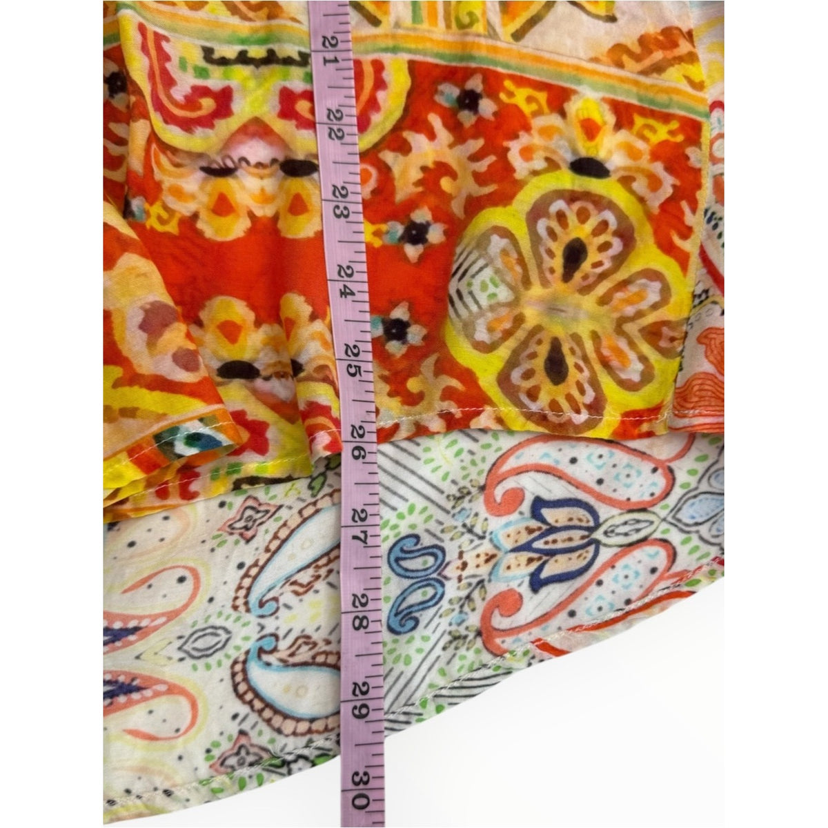 Lior Paris Patchwork Floral Paisley Blouse Size S