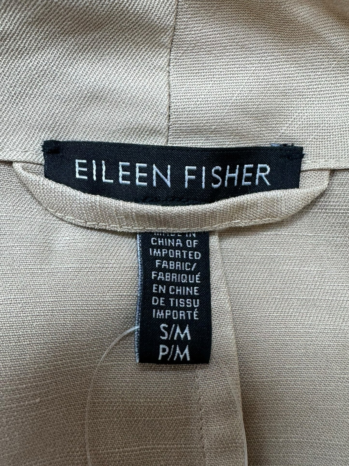 EILEEN FISHER Tan Linen Blend Duster Size S