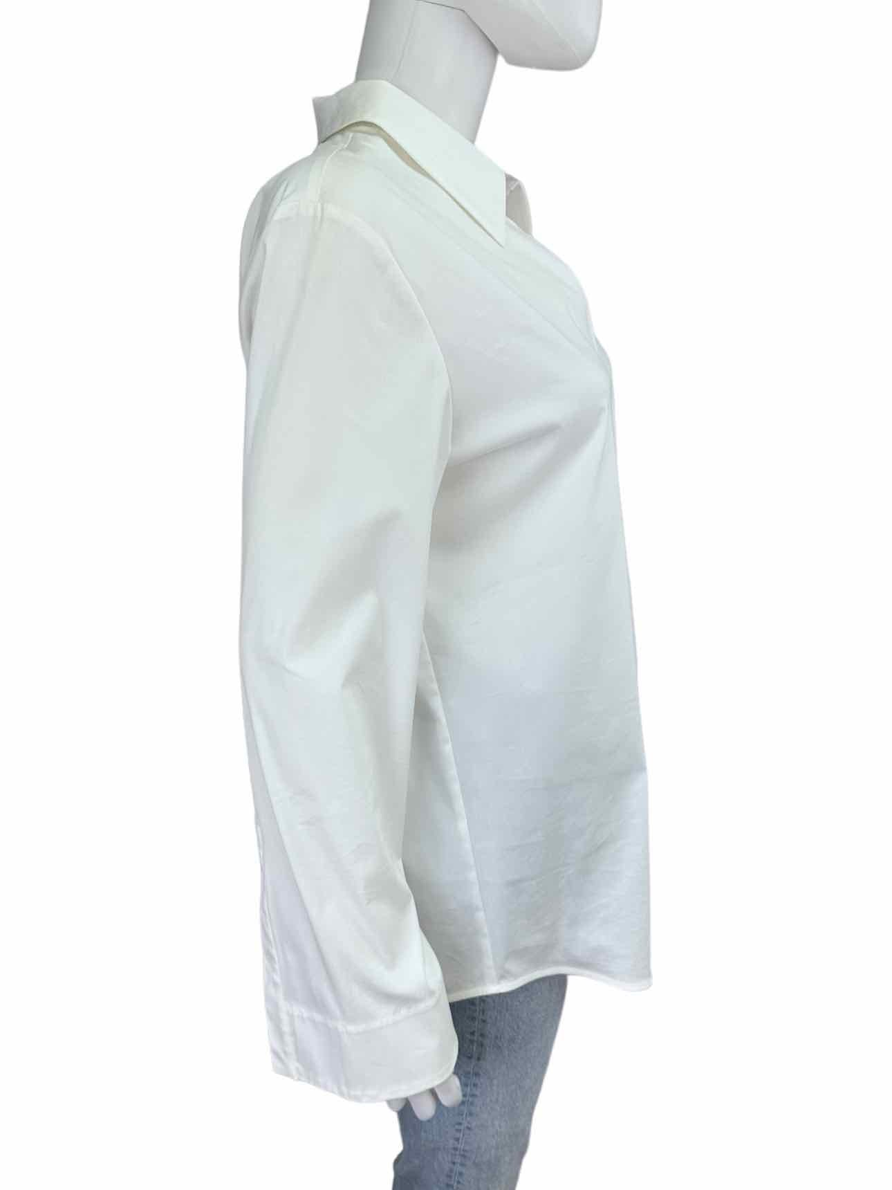 LAFAYETTE 148 NEW YORK White Popover Top Size M
