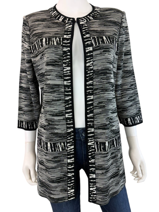 MING WANG Black Heather Sweater Jacket Size M