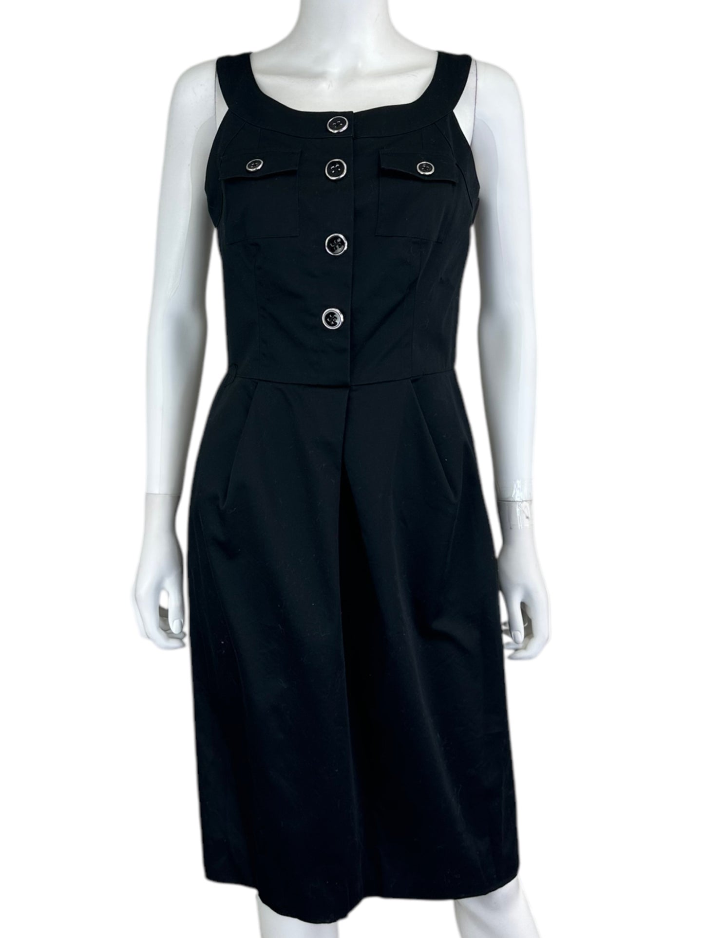 White House Black Market Black Sleeveless Dress Size 6