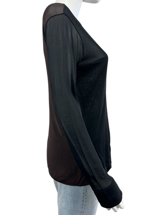 Alexander Wang Black Mesh Blouse Size L Blouse