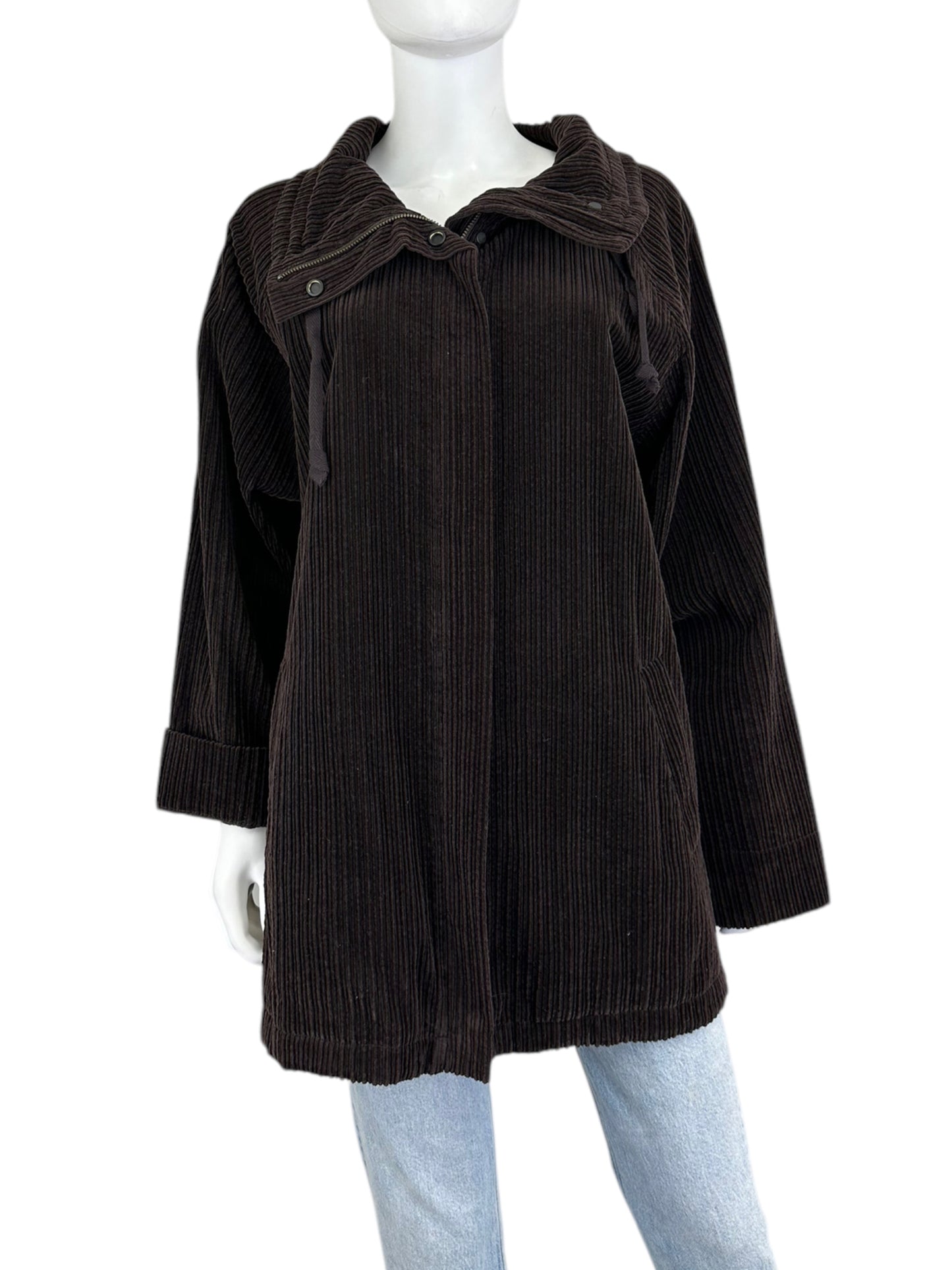 EILEEN FISHER Brown Corduroy Jacket Size M